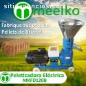 Maquina Meelko pellets con madera 120