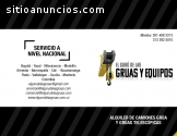 Alquiler gruas para transportes especial