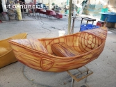 Canoas infantiles en fibra de vidrio.