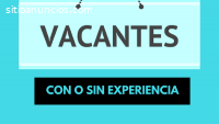 CONVOCATORIA CON O SIN EXPERIENCIA