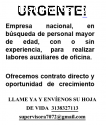 OPORTUNIDAD DE TRABAJO