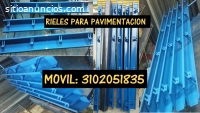 RIELES PARA PAVIMENTO, PARAL METALICO,