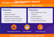 TRABAJA COMO AUXILIAR EN GESTIÓN RH