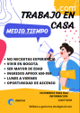 TRABAJA EN HORARIOS MEDIO TIEMPO