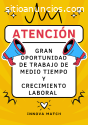 TRABAJA EN HORARIOS PARCIALES DESDE CASA