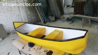 Vendemos: canoa chata en fibra de vidrio