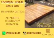 OFERTA PISO DECK TECA TARIMA 9 m2