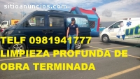 TELF 2428098 LIMPIEZA DE OBRA TERMINADA