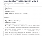 SOLICITO JOVENES DE LUNES A VIERNES