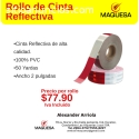 Cinta PVC Reflectiva rojo y blanco rollo