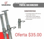 PUNTALES EXTENSIBLES DE ACERO GALVANIZAD