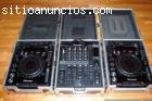 2 PIONEER CDJ 1000MK3 y un DJM 800