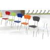 SILLA ESTRELLA CROMADA CON ECOCUERO