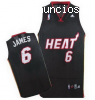 camisetas nba james de miami heat negro