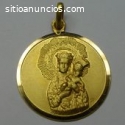 MEDALLA VIRGEN DE LA ALMUDENA EN ORO Y E