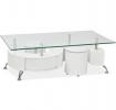 Mesa de centro jarama 130x70 cm. con dos pufs