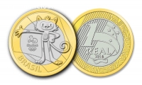moneda  de las Olimpiadas en Brasil