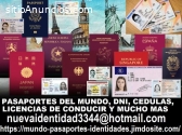 Pasaporte DNI licencia de conducir
