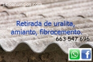 Retirada de uralita, amianto, fibrocemen