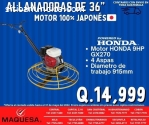 ALLANADORA DE 36" MOTOR 100% JAPONES HON