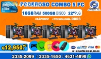 COMBOS COMPLETOS DE 05 COMPUTADORAS HP,