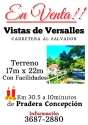 Invierte! Terrenos/Carretera al Salvador