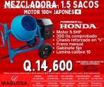 Mezcladora 1.5 Sacos Motor Honda Japonés
