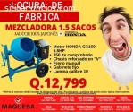Aproveche oferta Mezcladoras de 1.5 saco