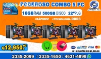 COMPLETOS DE 05 COMPUTADORAS HP, CON 16G