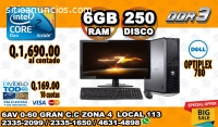 COMPUTADORAS DELL CORE2DUO/06GB RAM/250H