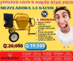 Concretera de 1.5 sacos marca TK