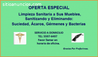 LIMPIEZA Y SANITIZACIÓN A SUS MUEBLES