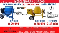 Mezcladora J&F 2 sacos motor honda 100%