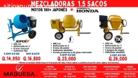 MEZCLADORAS 1.5 SACOS  DISPONIBLES !!