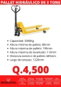 Pallet Hidraulico capacidad de 3 tons