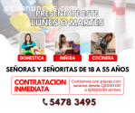 Tenemos plazas disponibles para señorita