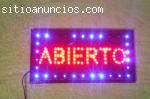 Se vende anuncio luminoso de ABIERTO a b