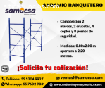 Andamio Banquetero 4 coples, 2 crucetas,