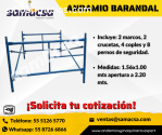 Andamio Barandal en acero negro