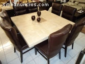 Comedor Marmol 4,6 Y 8 Sillas