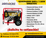 Generador Shell 7.5kw hasta 7 horas de u