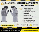 Guante anti corte con puño ribeteado