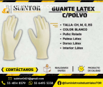 Guante de látex c/polvo modelo de varias