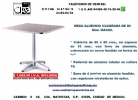 MESA DE ALUMINIO CUADRADA MOD. MAC 80.