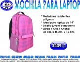 MOCHILA PARA LAPTOP /ROSA CON GRIS A CUA