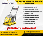 Placa compactadora/vibratoria marca WACK