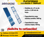 Plataforma Metálica y triplay, equipos r