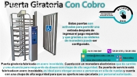 PUERTA GIRATORIA CON MONEDERO DE COBRO