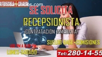 SE SOLICITA RECEPCIONISTA POR LA TARDE