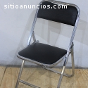 Silla acojinada plegable cromada